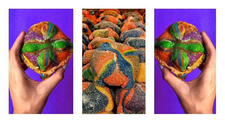 Crean Pan de Muerto millennial, es de colores (FOTO)